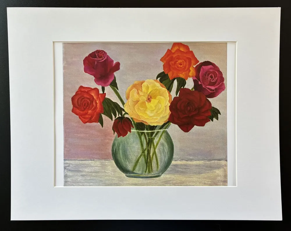 Roses in a Vase Print