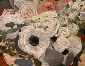 April 2023 bridal bouquet painting