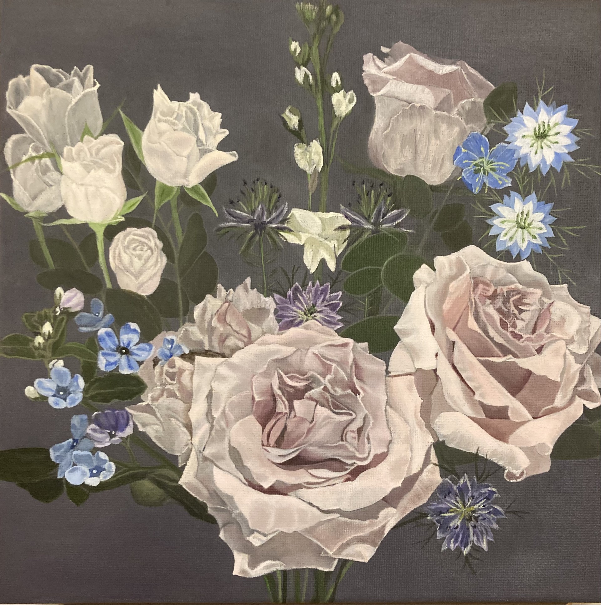 July 2025 bridal bouquet painting