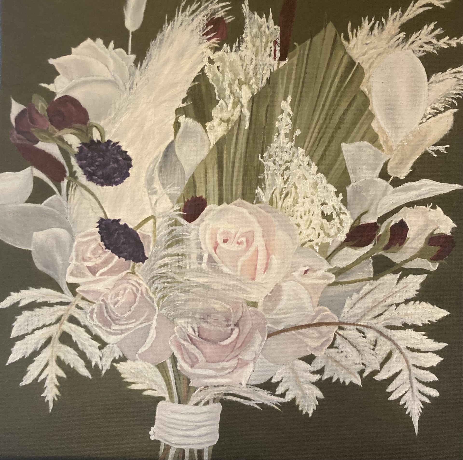 November 2024 bridal bouquet painting