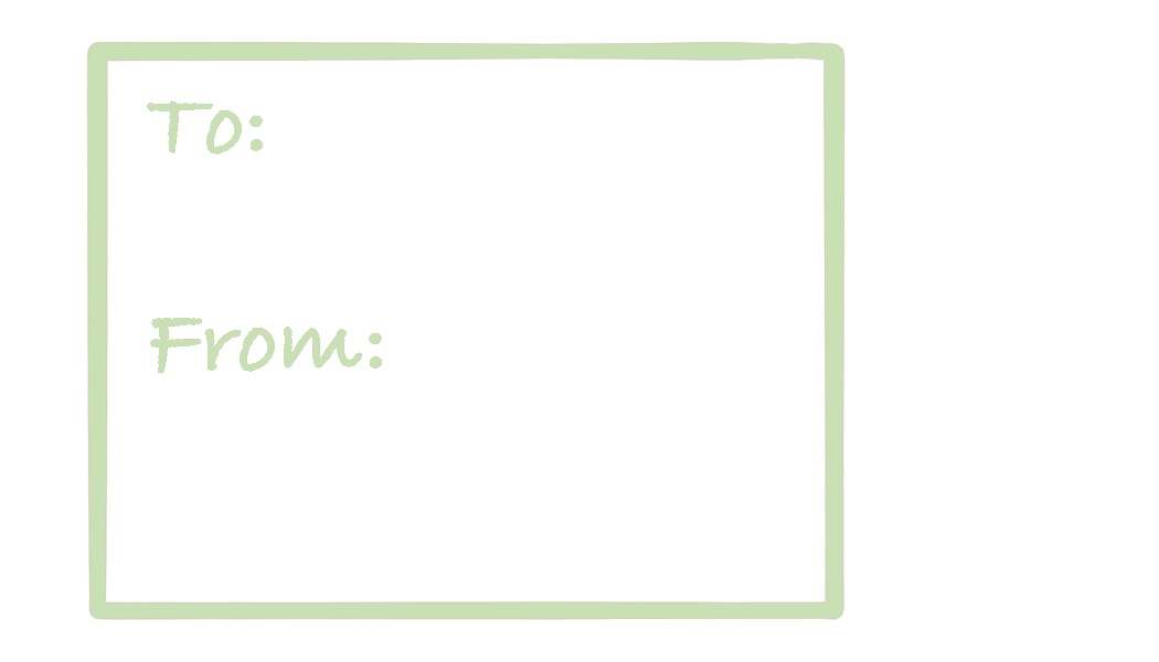 Sample gift tag back light