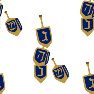 Dreidels wrapping paper