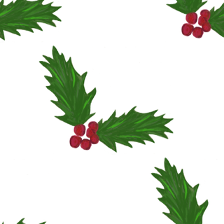 Holly wrapping paper