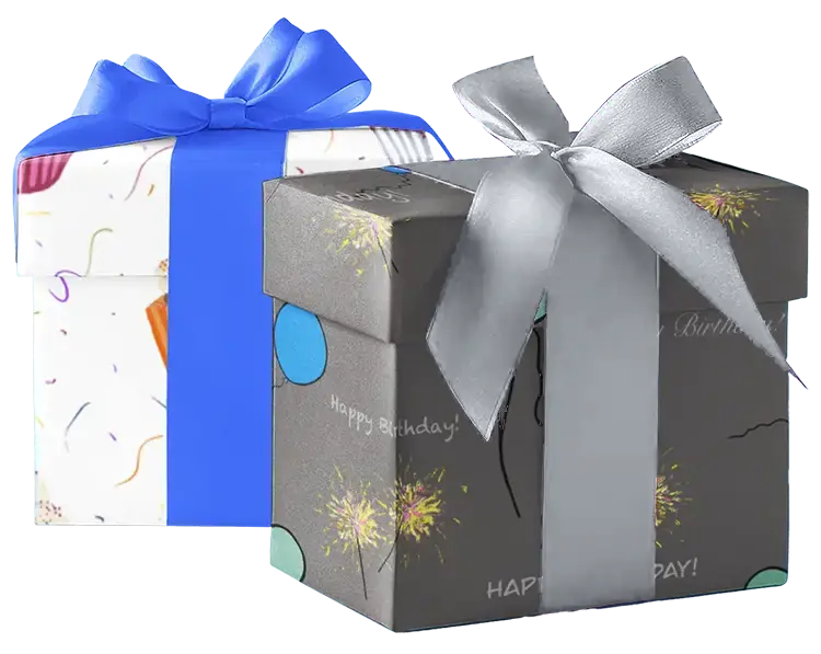 Birthday cupcake gift wrap mockup