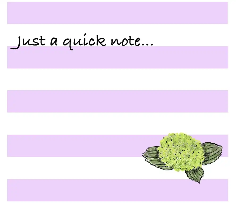 Striped Hydrangea notecard