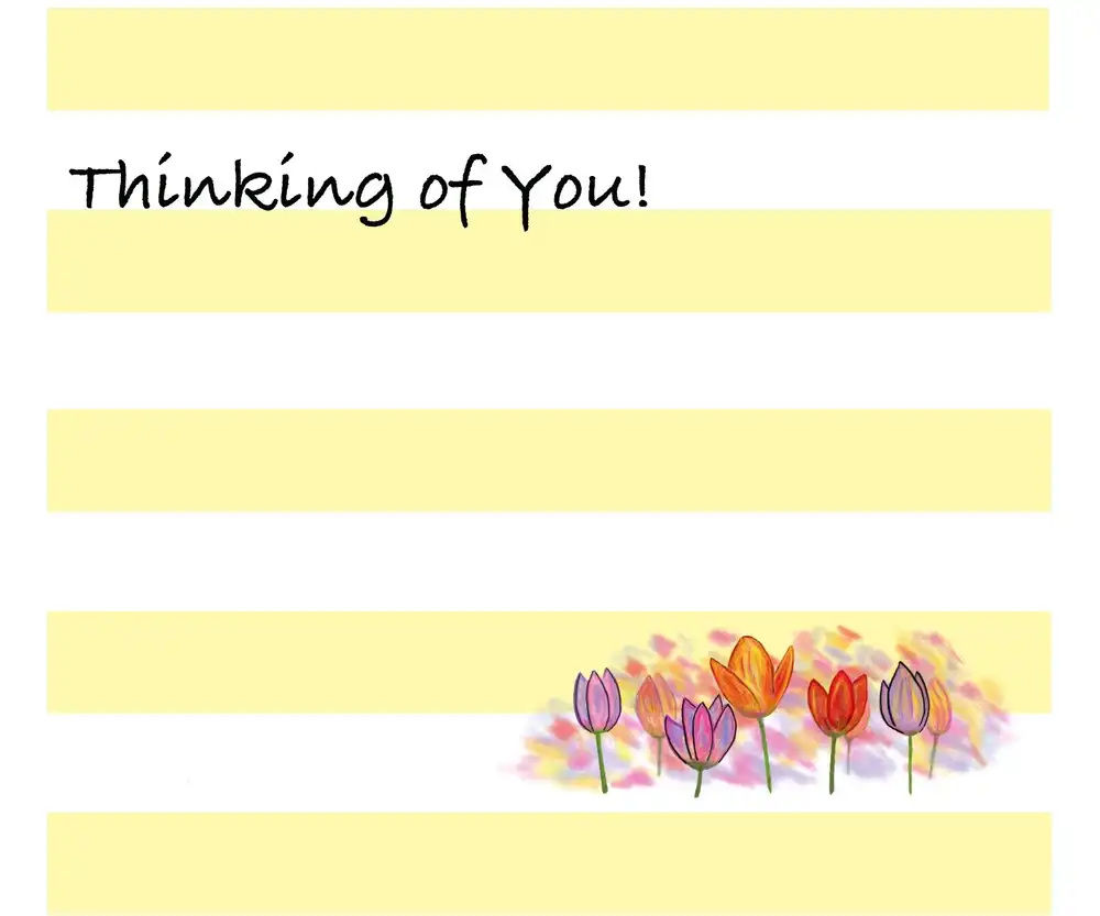 Striped Tulips notecard