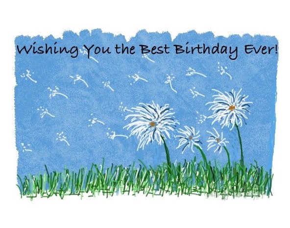 Dandelion birthday card