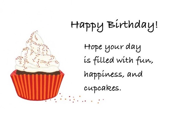 Red Cupcake birthday card