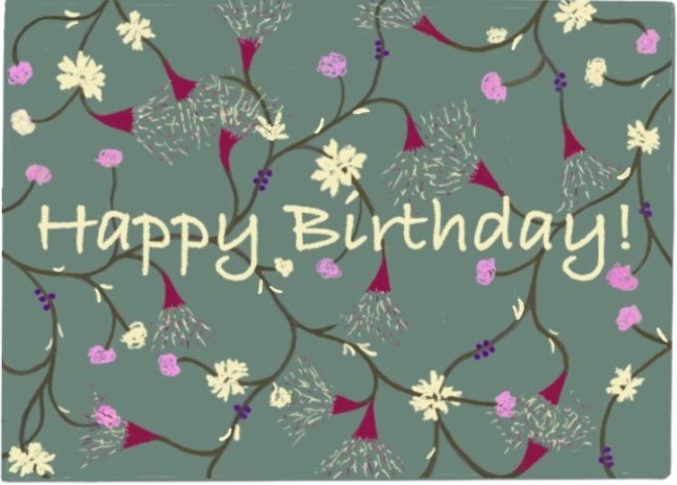 Toile birthday card