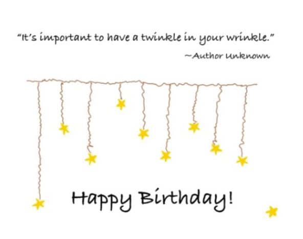 Twinkle birthday card