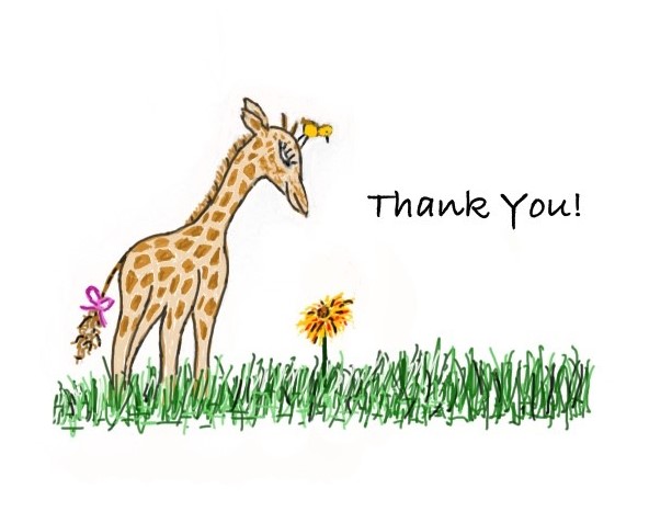 Giry thank you card
