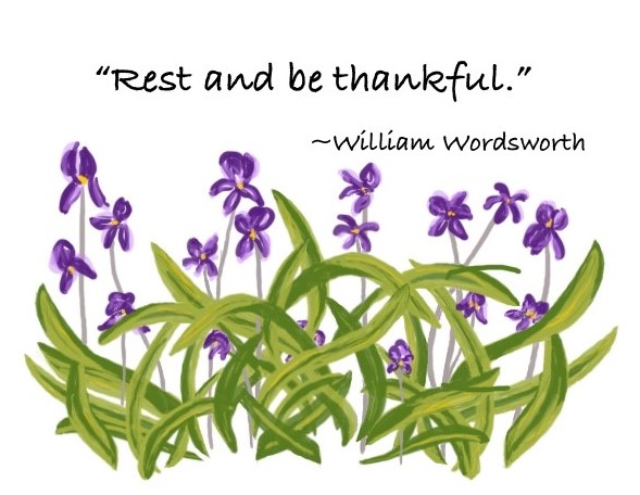 Irises thank you card