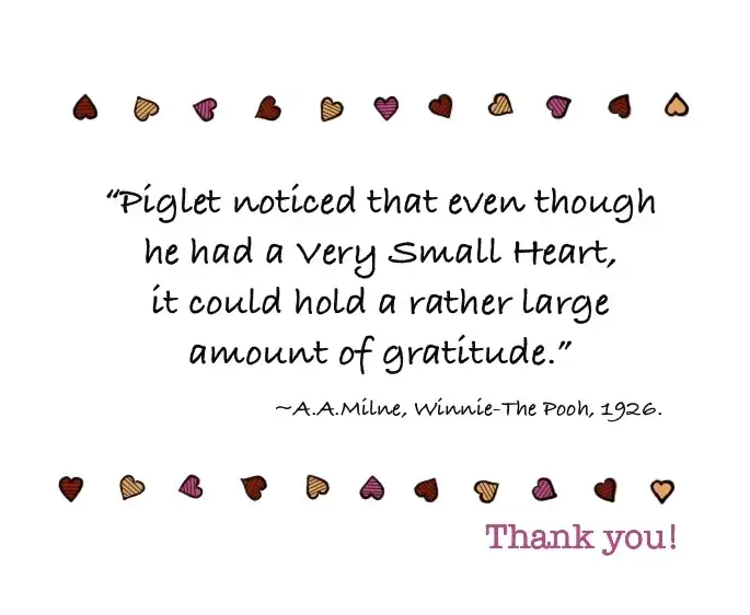 Small Heart thank you card