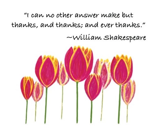 Tulips thank you card