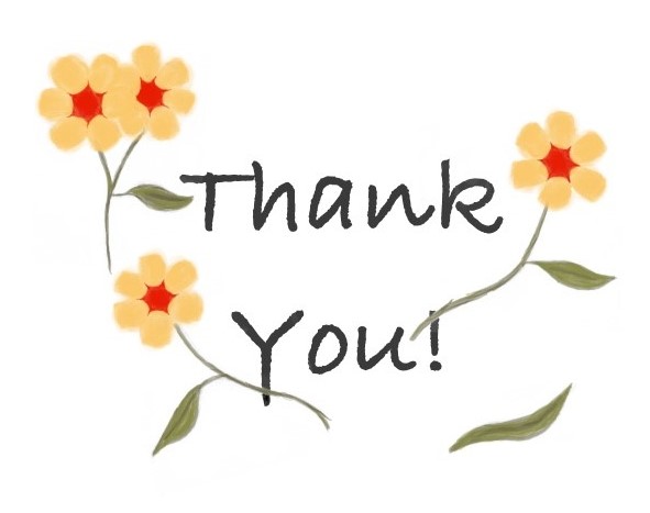 Yellow Flowers thank you card